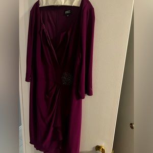 Long sleeved formal dress, beautiful eggplant purple color
